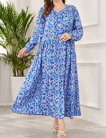 Rochie maxi Shein Curve+, mix culori