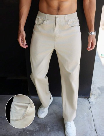 Pantaloni MANFINITY by Shein, bej