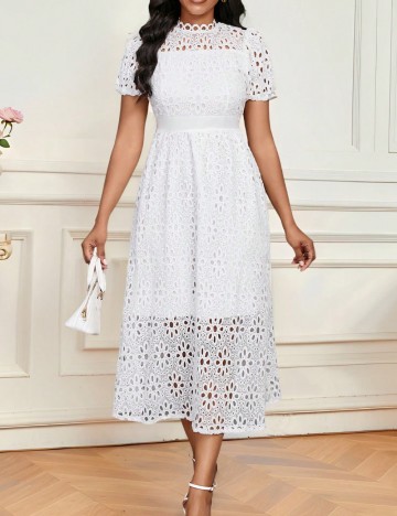 Rochie midi Shein, alb