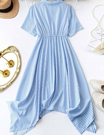 Rochie midi Shein Curve+, albastru