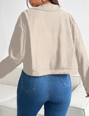 Jachetă Shein Curve+, crem