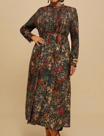 Rochie maxi Shein Curve+, mix culori