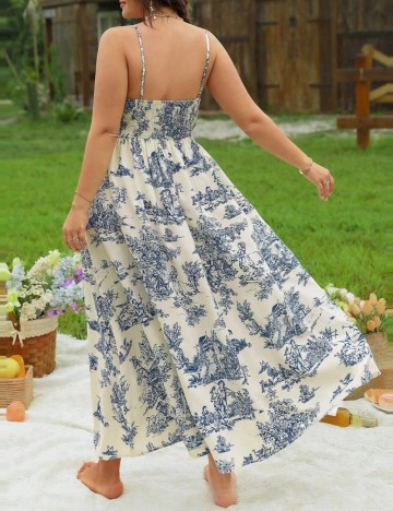 Rochie maxi Shein Curve+, mix culori