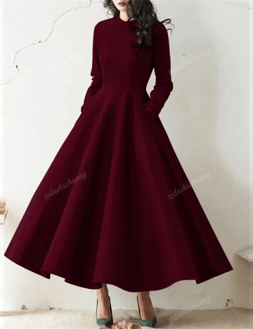 Rochie midi Shein Curve+, vișiniu