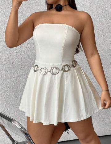 Rochie mini Shein Curve+, alb
