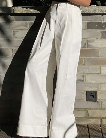 Pantaloni Shein, alb