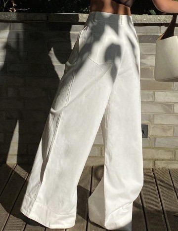 Pantaloni Shein, alb