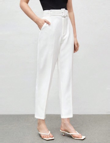 Pantaloni Shein, alb