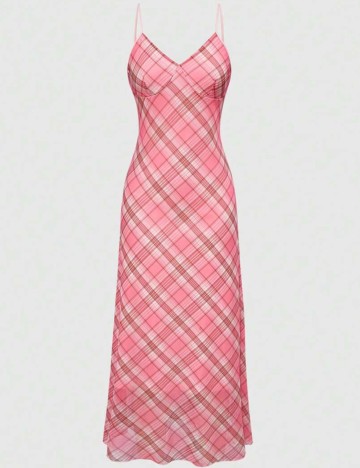 Rochie midi Romwe by Shein, roz