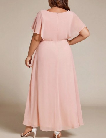 Rochie Shein Curve+, roz pudra