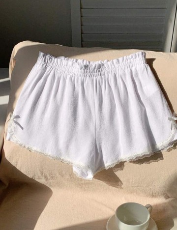Pantaloni scurți Shein, alb