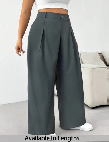 Pantaloni Shein Curve+, gri