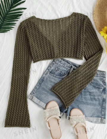 Cardigan Shein, kaki
