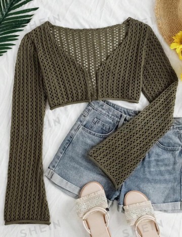 Cardigan Shein, kaki