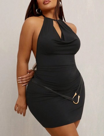 Rochie mini Shein Curve+, negru