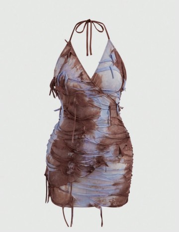 Rochie mini Shein Curve+, mix culori