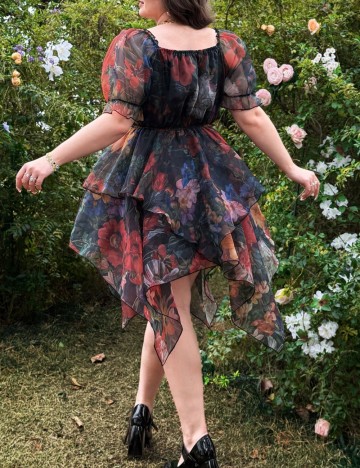 Rochie mini Shein Curve+, mix culori
