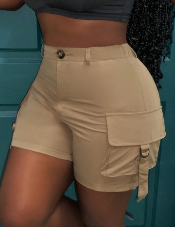 Pantaloni scurți Shein Curve+, bej