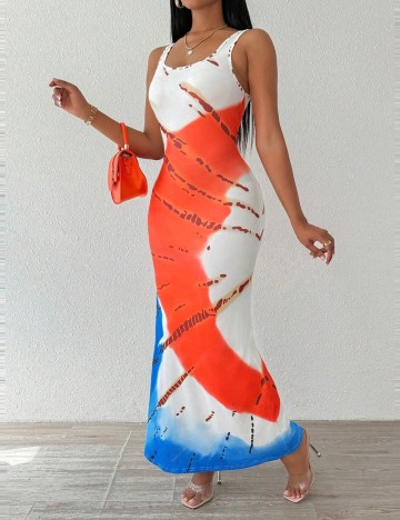 Rochie maxi Shein, mix culori