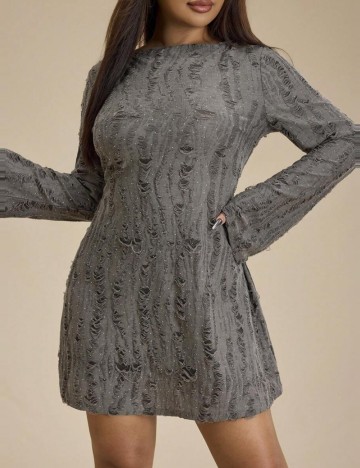 Rochie mini Shein Curve+, gri