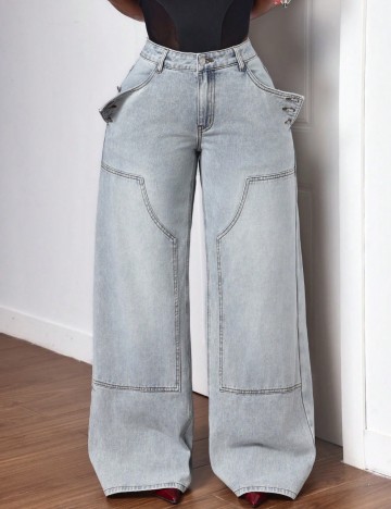 Jeans Shein, albastru