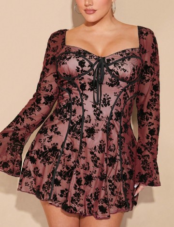 Rochie mini Shein Curve+, mix culori