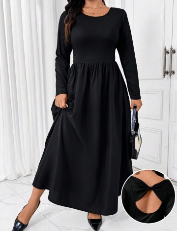 Rochie maxi Shein Curve+, negru