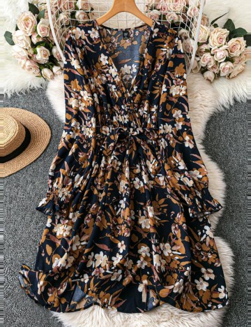 Rochie midi Shein Curve+, mix culori