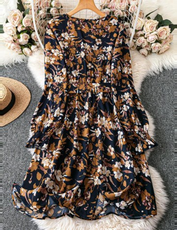 Rochie midi Shein Curve+, mix culori