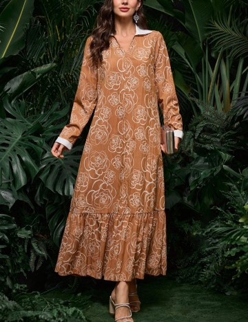 Rochie maxi Shein Curve+, mix culori