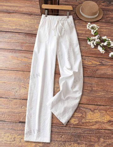 Pantaloni Shein, alb
