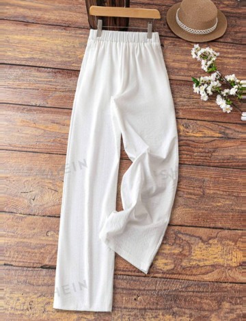 Pantaloni Shein, alb