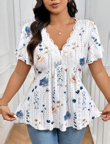 Tricou Shein Curve+, mix culori