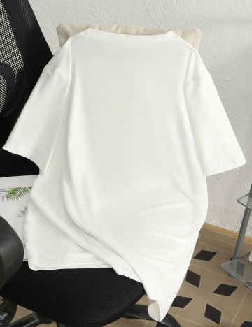 Tricou Shein Curve+, alb