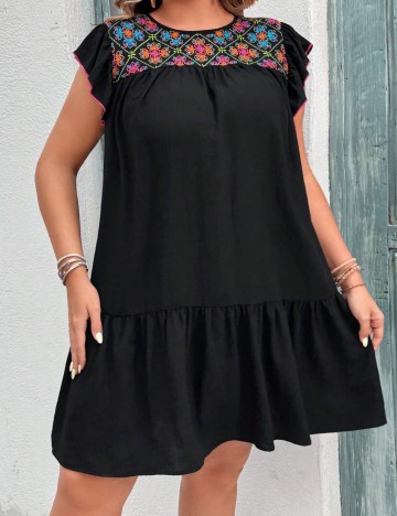Rochie mini Shein Curve+, negru