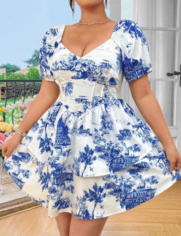 Rochie mini Shein Curve+, mix culori