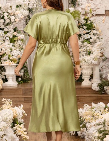 Rochie maxi Shein Curve+, verde