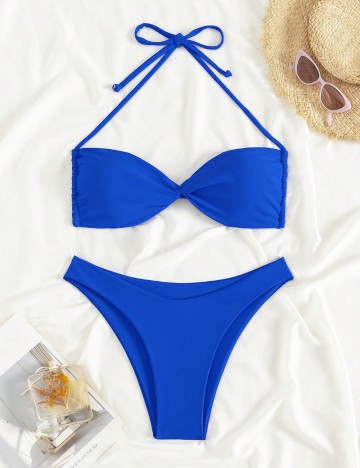 Costum de baie Shein, albastru