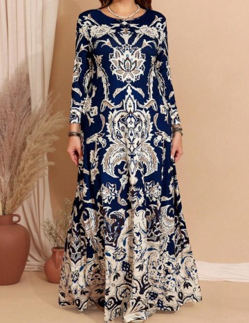 Rochie maxi Shein Curve+, mix culori