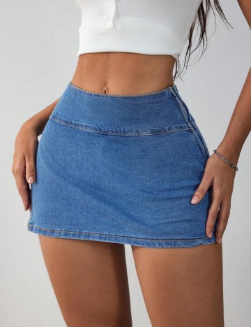 Fustă Pantalon Shein, albastru
