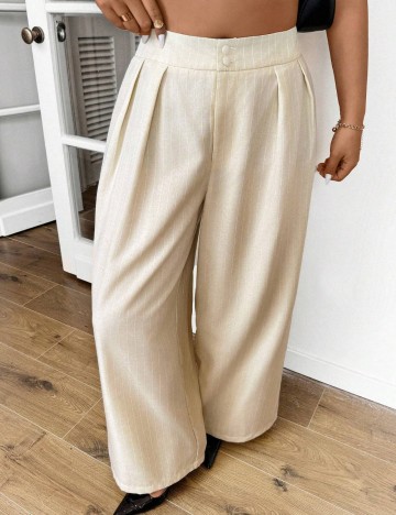Pantaloni Shein Curve+, bej