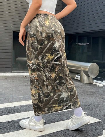 Fustă maxi Shein Curve+, mix culori