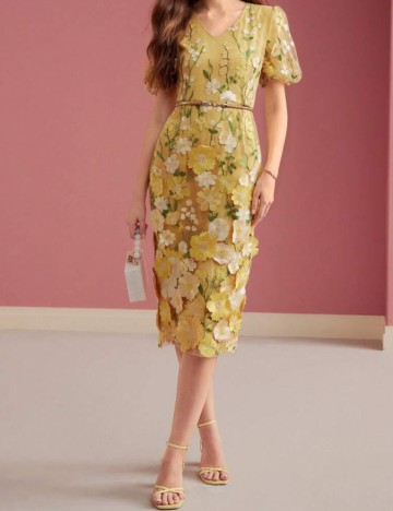 Rochie midi MOTF by Shein, galben