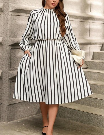 Rochie midi Shein Curve+, mix culori