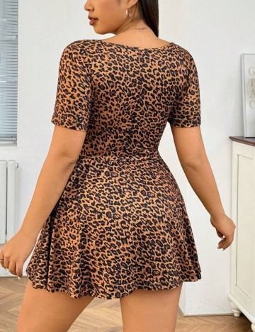Rochie mini Shein Curve+, mix culori