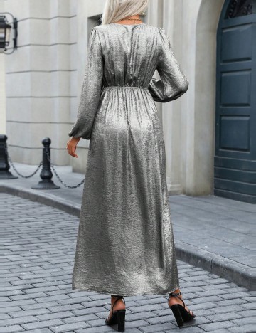 Rochie midi Shein, argintiu