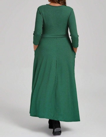 Rochie maxi Shein Curve+, verde