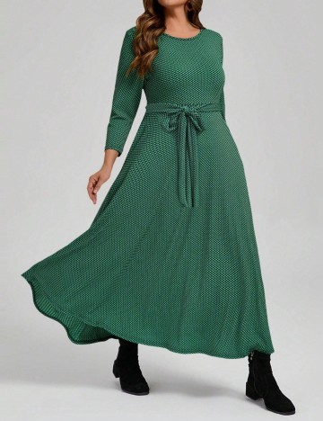 Rochie maxi Shein Curve+, verde