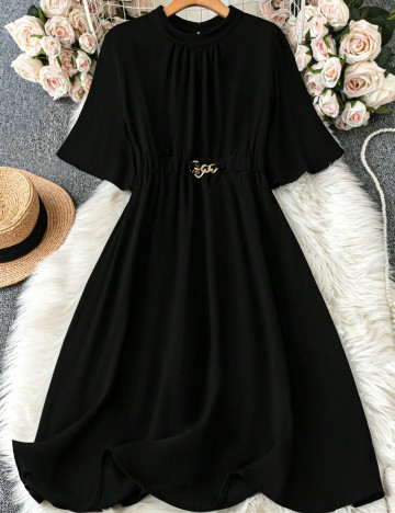 Rochie midi Shein Curve+, negru