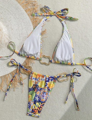 Costum de baie Shein, mix culori